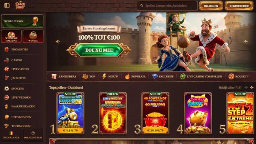 review online casino belgie crazy tower